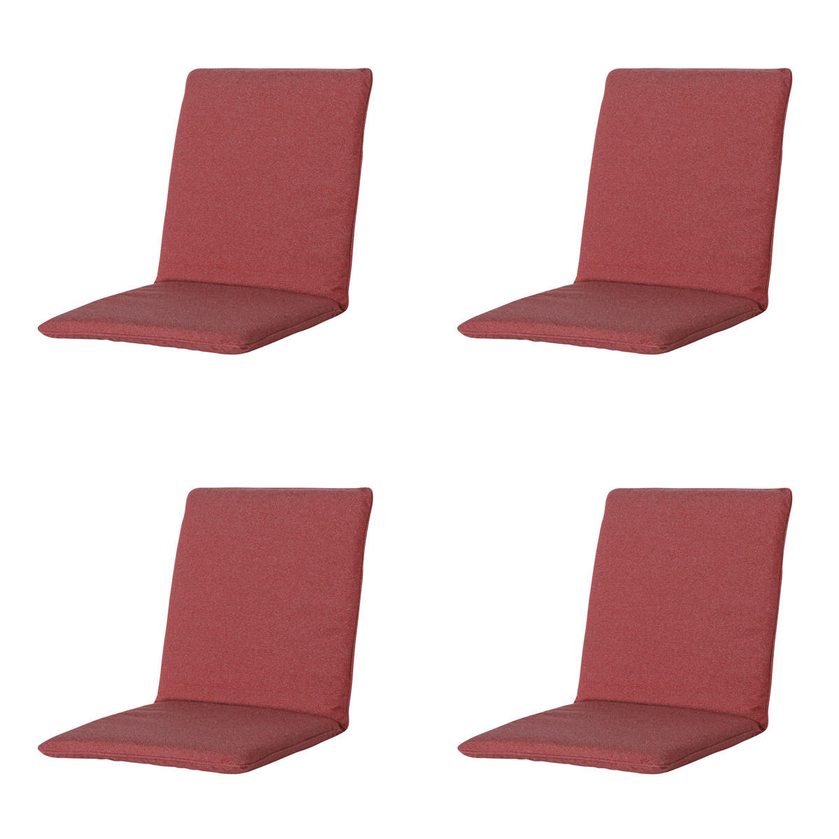 GARTENSTUHLKISSEN Manchester 97/49 cm 4er-Set - Rot, Textil (49/6/97cm) - Madison