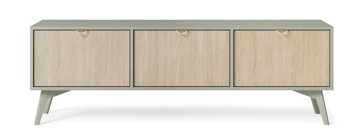 TV-SCHRANK Firr Eukalyptus - Eukalyptusholzfarben, Holzwerkstoff (158/52/38cm) - Bettso
