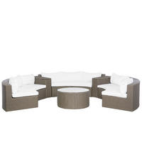LOUNGE-SET braun Severo - Braun, Kunststoff - Beliani