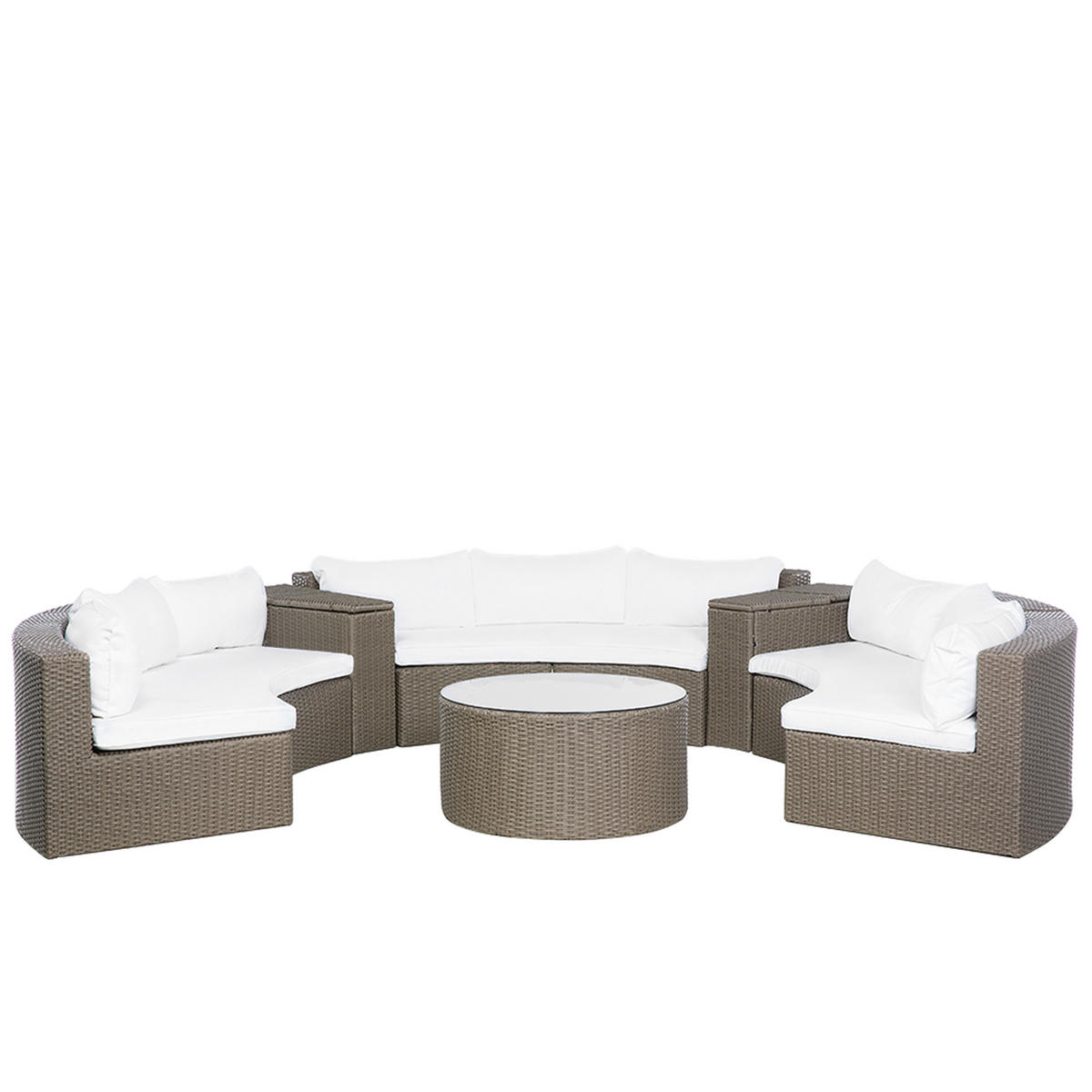 LOUNGE-SET braun Severo - Braun, Kunststoff - Beliani
