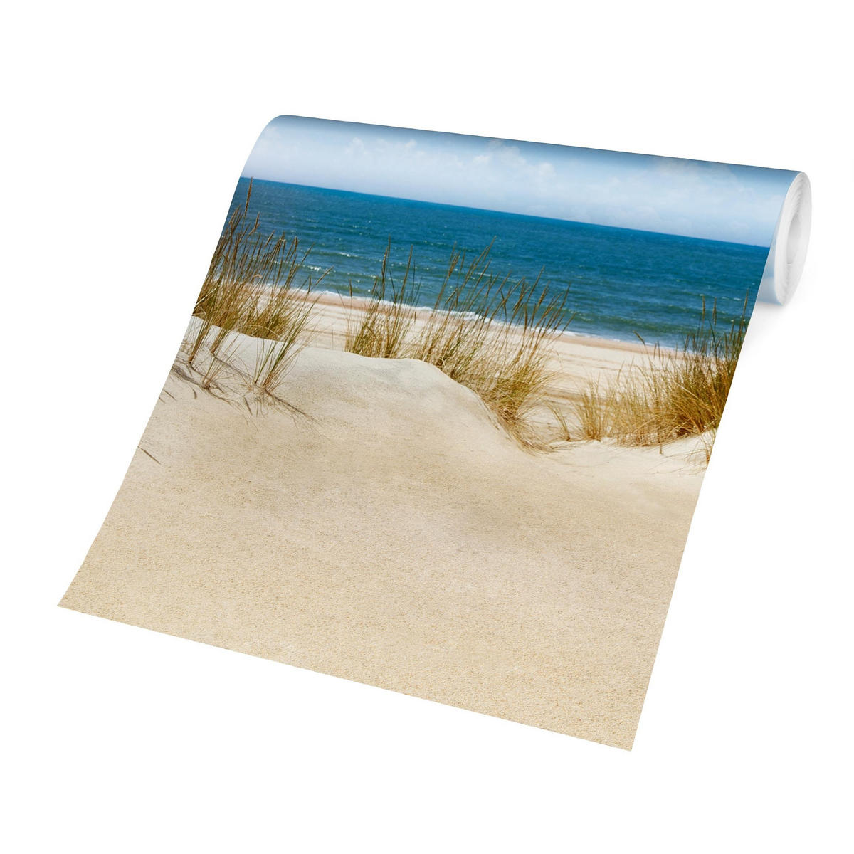 FOTOTAPETE Strand an der Nordsee 288/190 cm - Eichefarben, Papier (288/190cm) - Bilderwelten