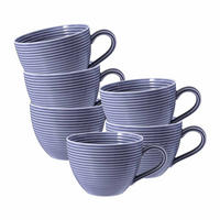 KAFFEETASSEN Beat Color Glaze Fliederblau 0,26 l 6er Set - Violett, Keramik (0.26L) - Seltmann Weiden