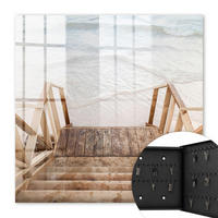 SCHLÜSSELBOX Schwarz 30x30 cm- Türöffnung nach rechts - Strandruhe - Braun, Metall (30/30/5cm) - TULUP
