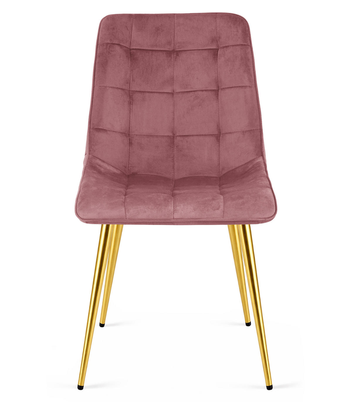 STUHL Dunkelrosa 49x60 cm SPLIT Samtbezug - Dunkelrosa, Metall (49/56/60cm)