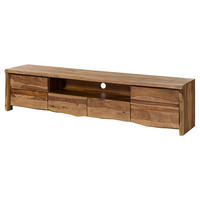 TV-BOARD Sheesham 220x45x50 natur lackiert / sandgestrahlt PURE SHEESHAM #224 - Naturfarben, Holz (45/50/220cm) - Massivmoebel24