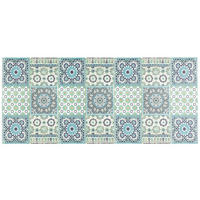 VINYL TEPPICH KÜCHENLÄUFER EVORA MOSAIK - Türkis, Textil (49/140cm) - Pergamon