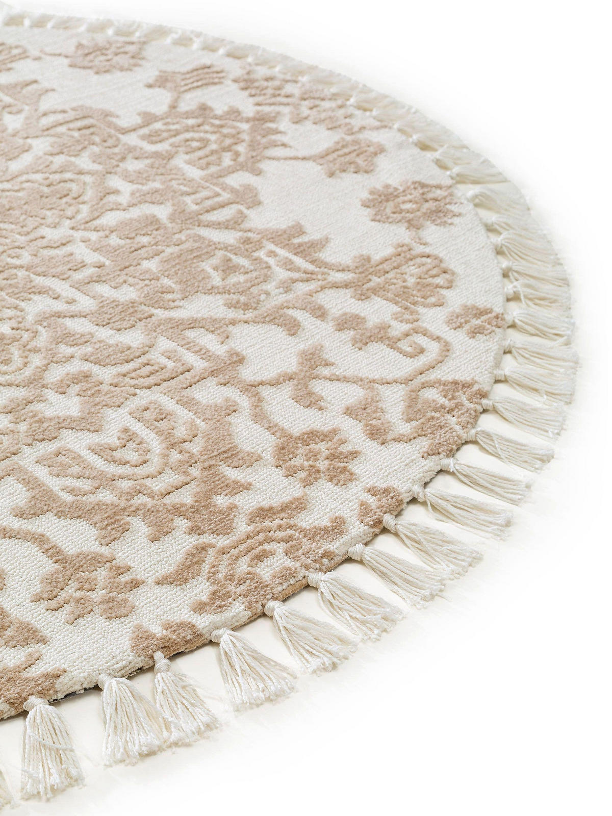 TEPPICH rund Elias Beige ø 150 cm rund - Beige, Textil (150/150cm) - benuta Nest