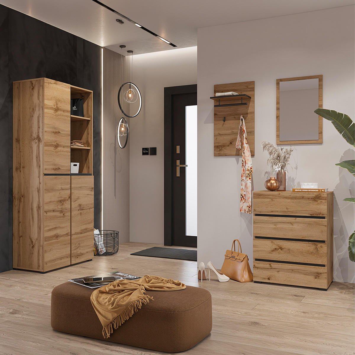 EINGANGSMÖBEL Lilia Holz - Braun, Holzwerkstoff (40/70/20cm) - Petits-meubles