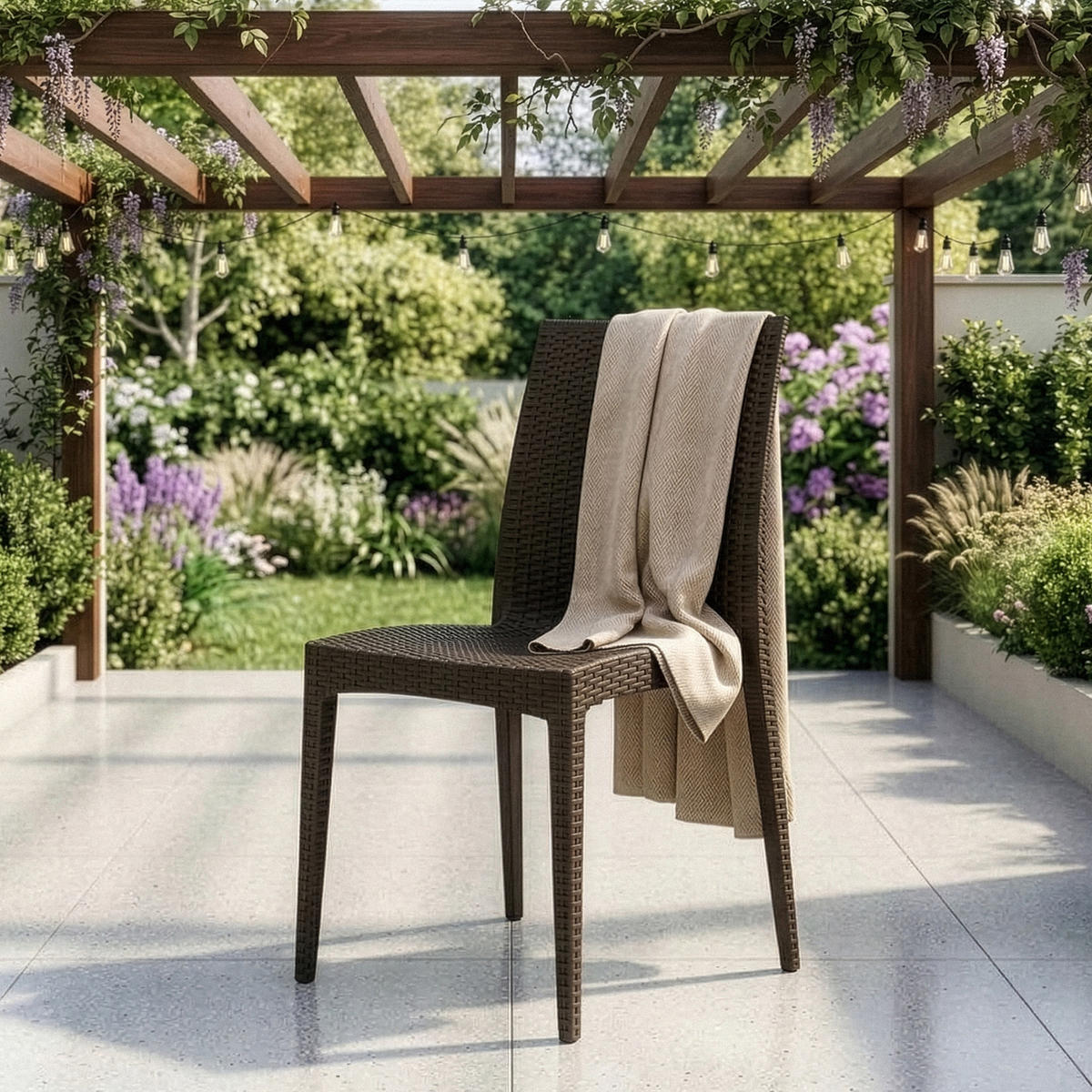 GARTENSTUHL ETULI 4-tlg, Braun - Braun, Kunststoff (48/88/50cm) - KONSIMO®