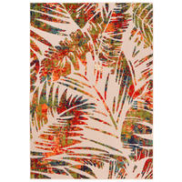 TEPPICH Outdoor Bunte Pflanzlich Kurzflor Rechteckig Boho - 160x230 cm - Rot, Textil (160/230cm) - Mazovia