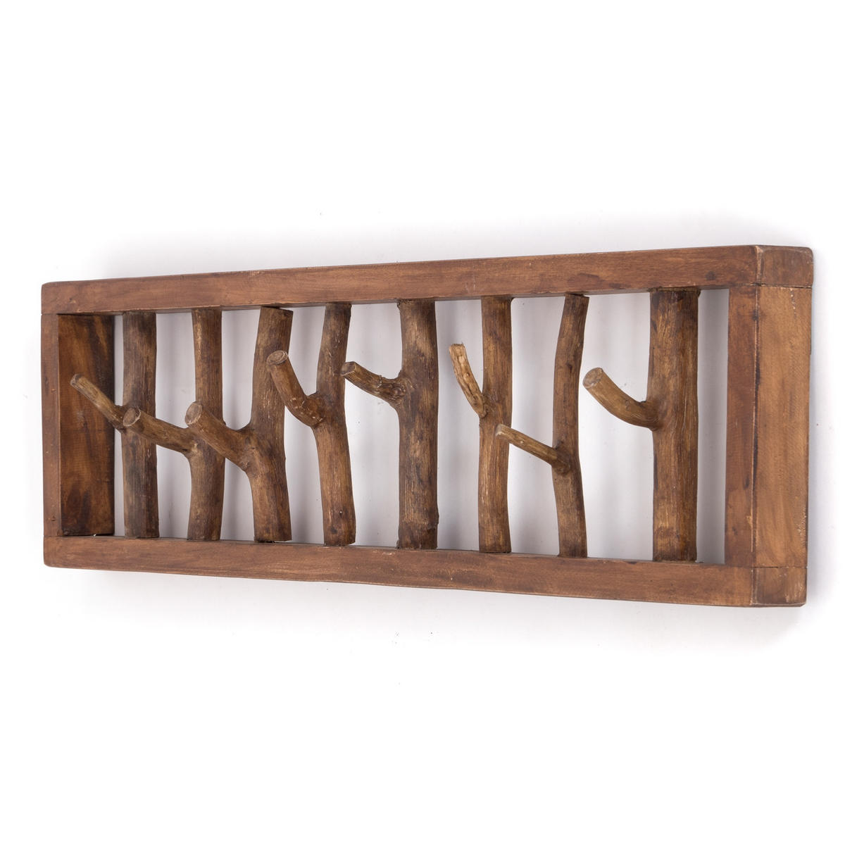 WANDGARDEROBE TREIBHOLZ UNIKAT Recyclingholz naturfarben - Naturfarben, Holz (80/22/12cm) - DESIGN DELIGHTS