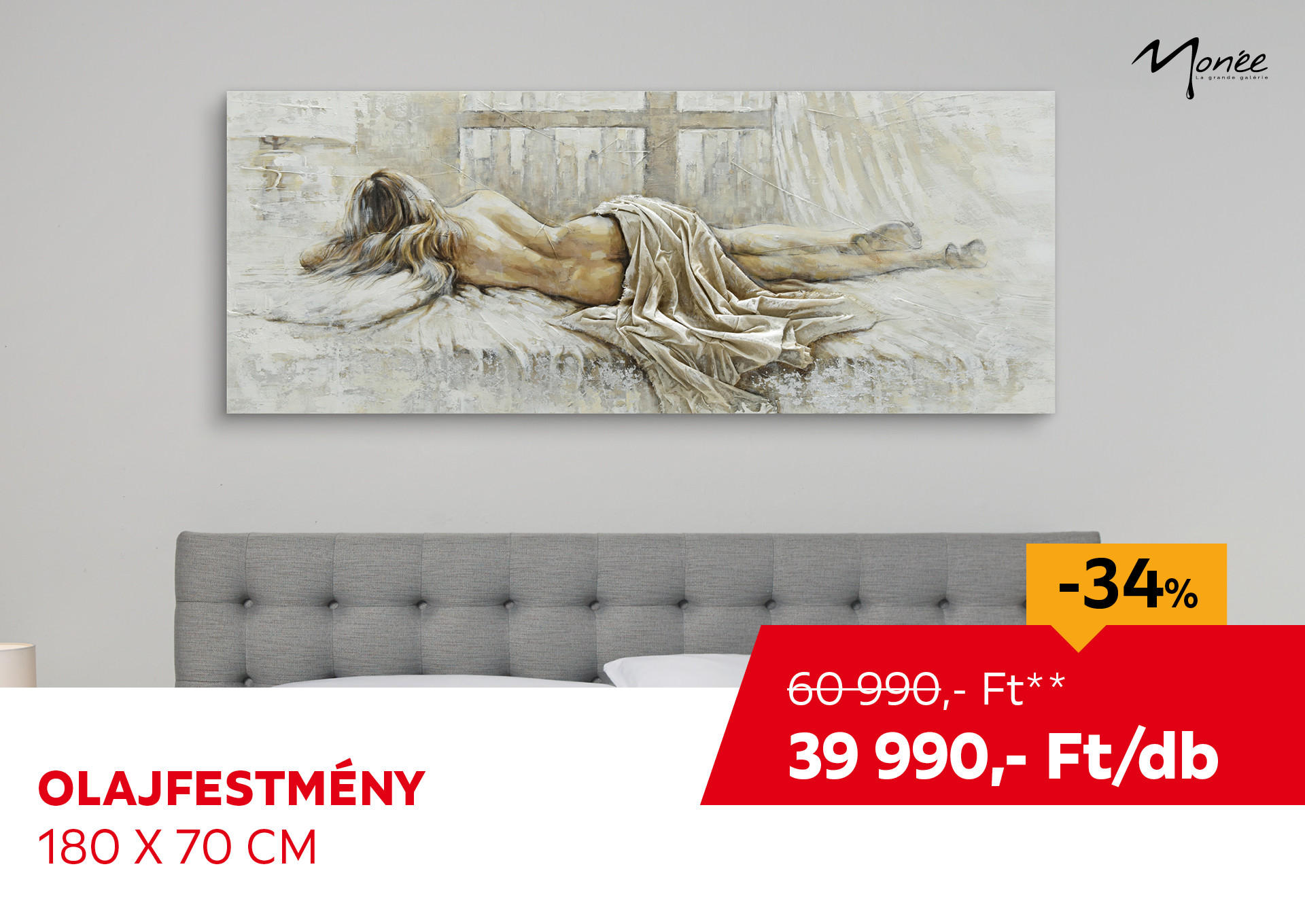 Olajfestmény, 180 x 70 cm  Kiemelt termék 60990 Ft.- helyett 39990 Ft.-