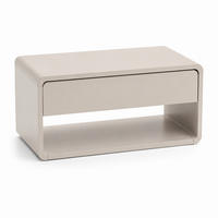 WAND-NACHTTISCH mit Schublade und Regal 46/25/21 cm - Beige, Holzwerkstoff (25/21/46cm) - SCENA LIVING