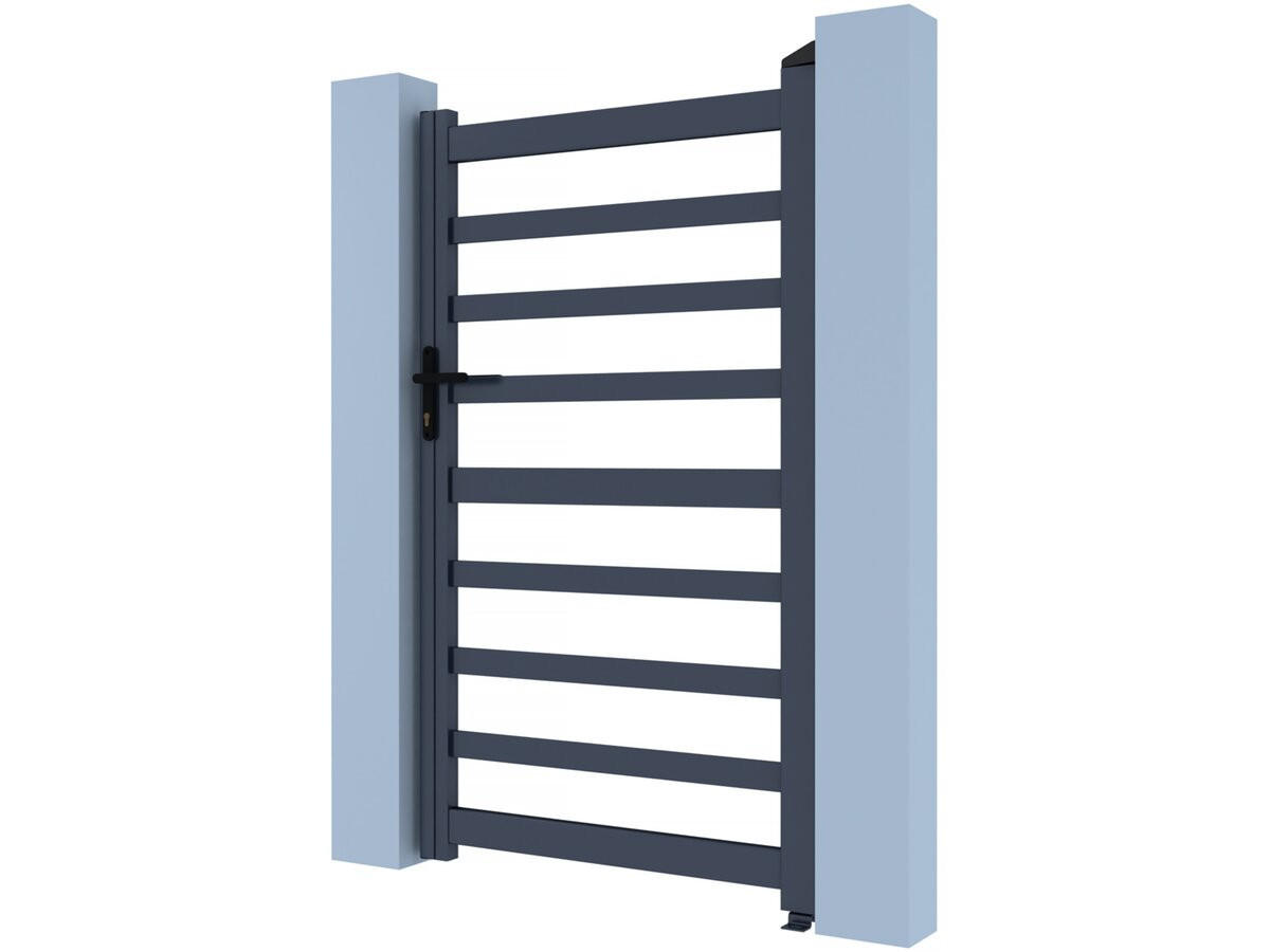 TOR marius Grau - Grau, Metall (100/180/180cm) - Habitat Garten