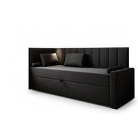 JUGENDBETT, 80 x 200 cm, Tokio, Bett mit Bonellmatratze H3 und Bettkasten, Einzelbett, Schwarz - Schwarz, Holzwerkstoff/Kunststoff (80/200cm) - Trada