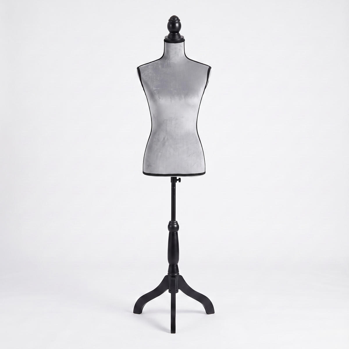 SCHNEIDERPUPPE Hellgrau Größe 36 bis 38 höhenverstellbar - Grau, Holz/Kunststoff (41/167/34cm) - Relaxdays