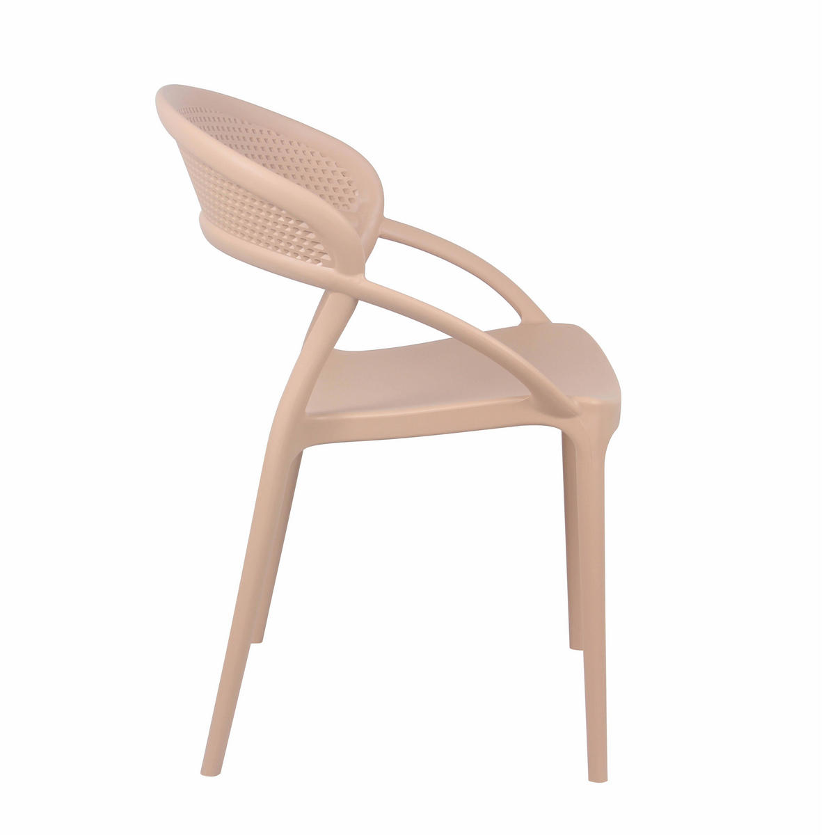 GARTENSTUHL 4-tlg., Rosa - Pink, Kunststoff (53/82/58cm) - Oviala