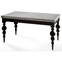ESSZIMMERTISCH LENA, ausziehbarer Tisch 170-250X90X78,5 cm, Farbe: Grau, mit Tischbeinen in Farbe Schwarz - Schwarz/Grau, Holzwerkstoff (170/80/79cm) - Alpi-Möbel