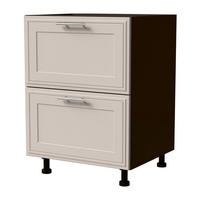 SCHUBLADENUNTERSCHRANK Salo D2/60 Lava / Kaschmir Matt 60 / 50 / 82cm - Blum Teilauszug - Kaschmir/Dunkelgrau, Holz/Holzwerkstoff (60/82/50cm) - Feldmann-Wohnen