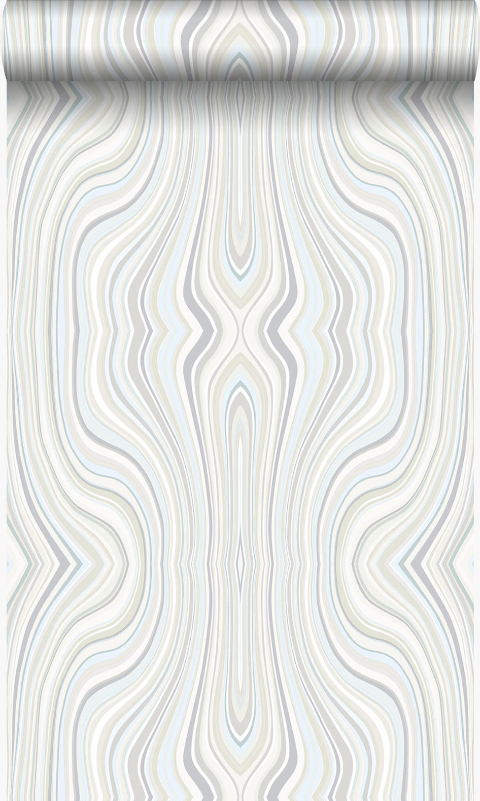 TAPETE grafische Linien 53 cm x 10.05 m - Beige, Papier (53/1000cm) - Origin Wallcoverings