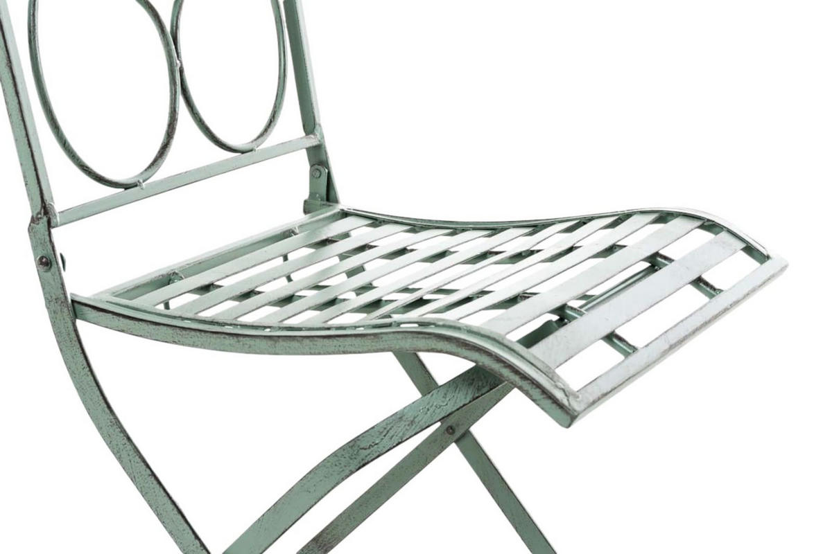 STÜHLE Sidan - 2er Set antik-grün - Grün, Metall (42/91.5/49cm) - TPFGarden