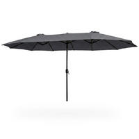SONNENSCHRIM Grau 245/460 cm - Schwarz/Grau, Metall (460/270cm) - Akord