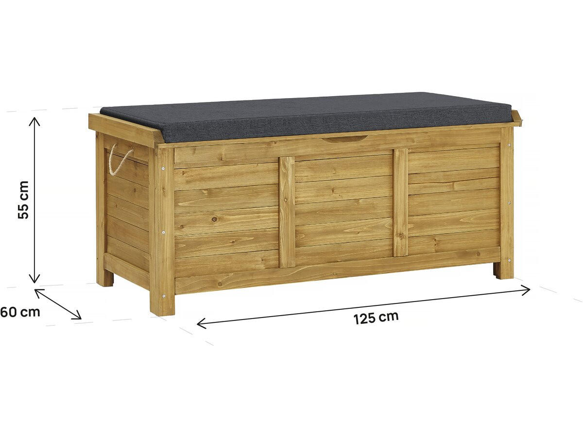 GARTENSCHRANK - GARTENTRUHE gana Braun - Braun, Holz (60/54/125cm) - Habitat Garten
