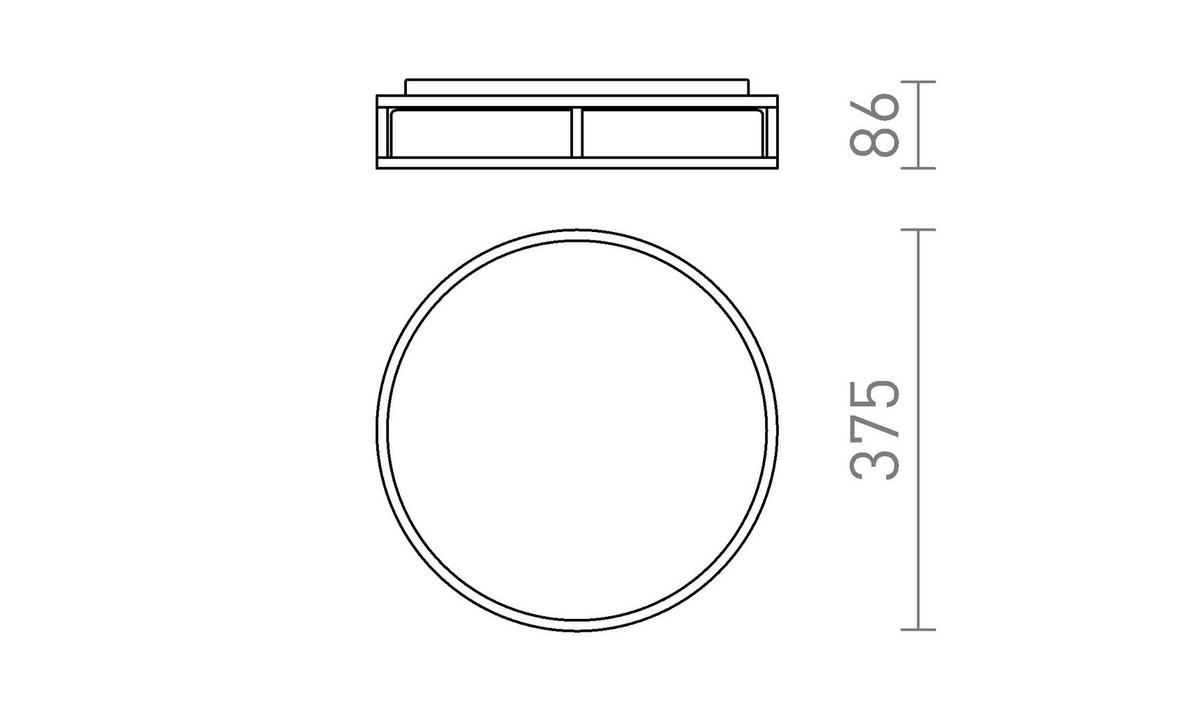 DECKENLEUCHTE GRANDE LED 35 Opalglas 24 W IP44 - Chromfarben, Glas (37.5/37.5/86cm) - Rendl