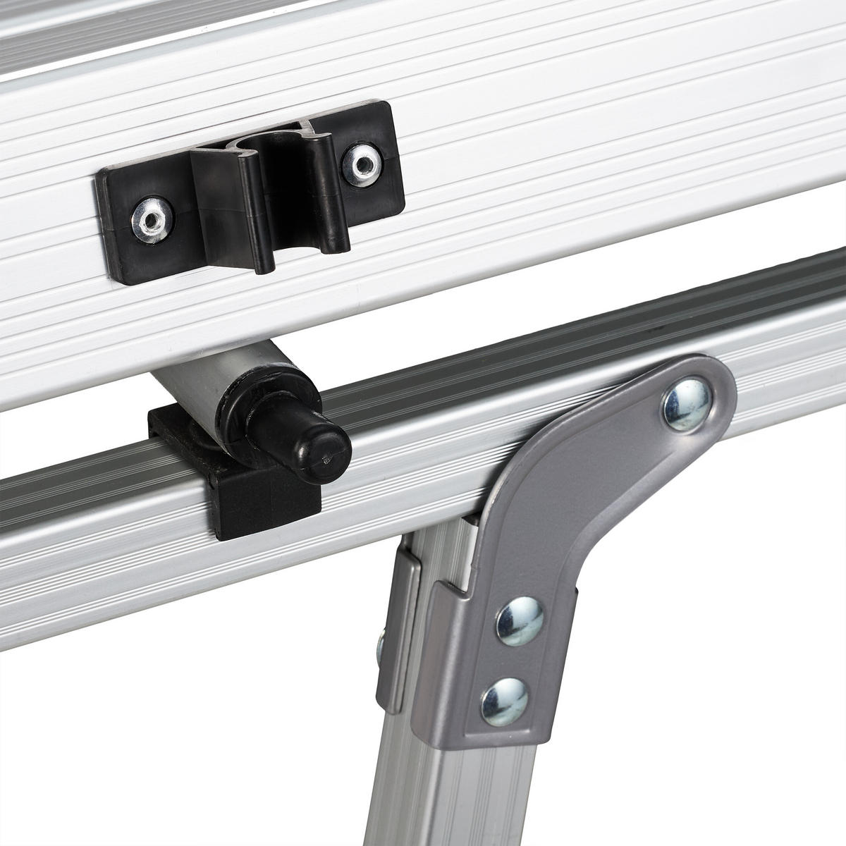 KLAPPTISCH - Silberfarben, Metall (51/90/65.5cm) - Relaxdays