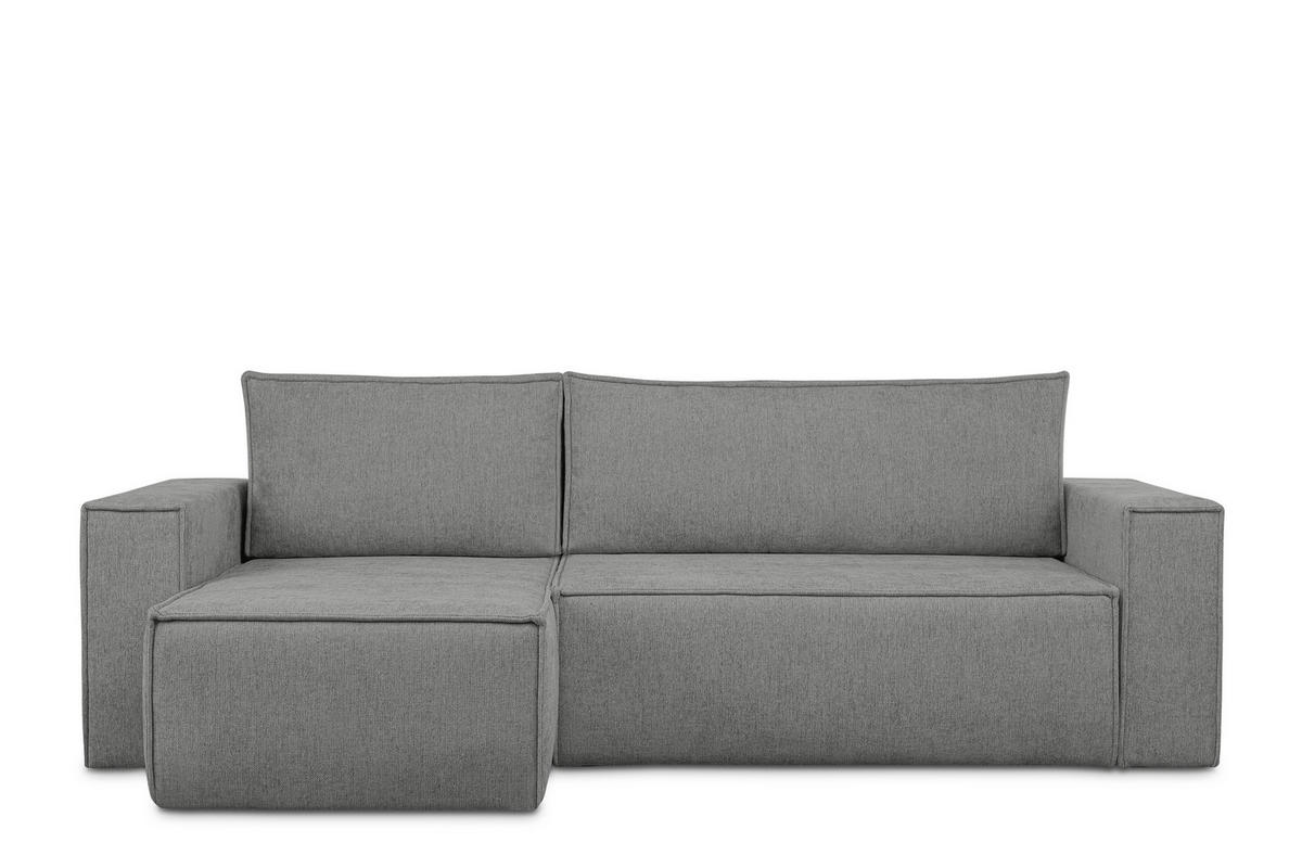 ECKSOFA-LINKS/RECHTS NAPI II mit Schlaffunktion, grau - Grau, Textil (262/148cm) - KONSIMO®