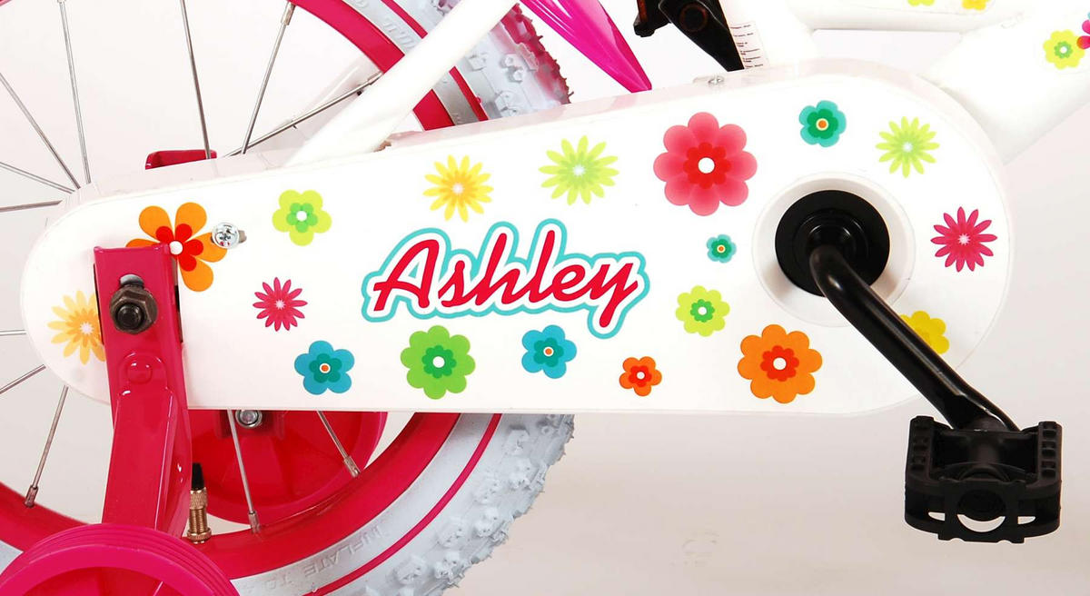 KINDERFAHRRAD Ashley - Mädchen - 14 Zoll - Rücktritt + Handbremse - Weiß - Weiß, Metall (54cm) - TPFSports