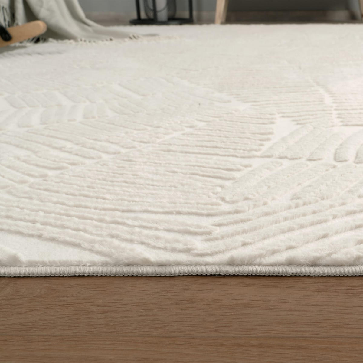 KURZFLORTEPPICH 120/160 cm Lelystad 525 - Creme, Kunststoff (120/160cm) - Paco Home