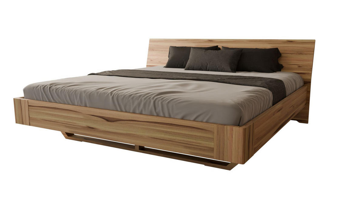 SCHWEBEBETT 140/200 cm aus Kernbuche - Braun, Holz (140/200cm) - MeinMassivholz