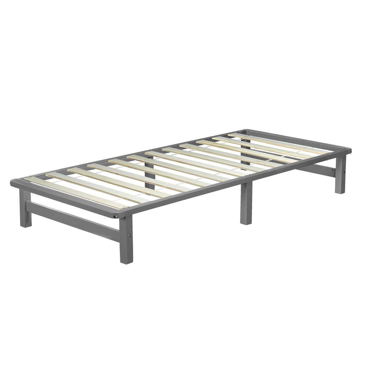 HOLZBETT Palettenbett 90/200 cm grau - Grau, Holz (90/200cm) - Homestyle4u