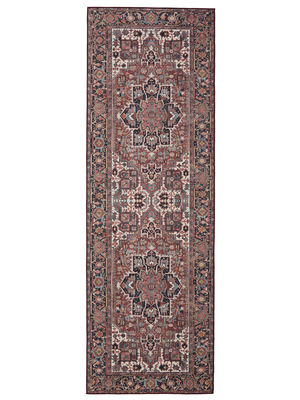 VINTAGE-LÄUFER George waschbar 80x240 cm - Multicolor, Kunststoff (80/240cm) - benuta