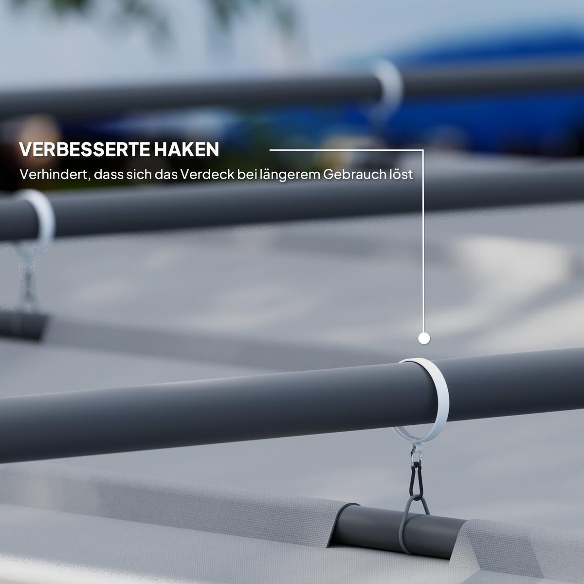 PERGOLA mit einziehbarem Dach Grau 298/297/221 cm - Grau, Metall (297/221/298cm) - Outsunny