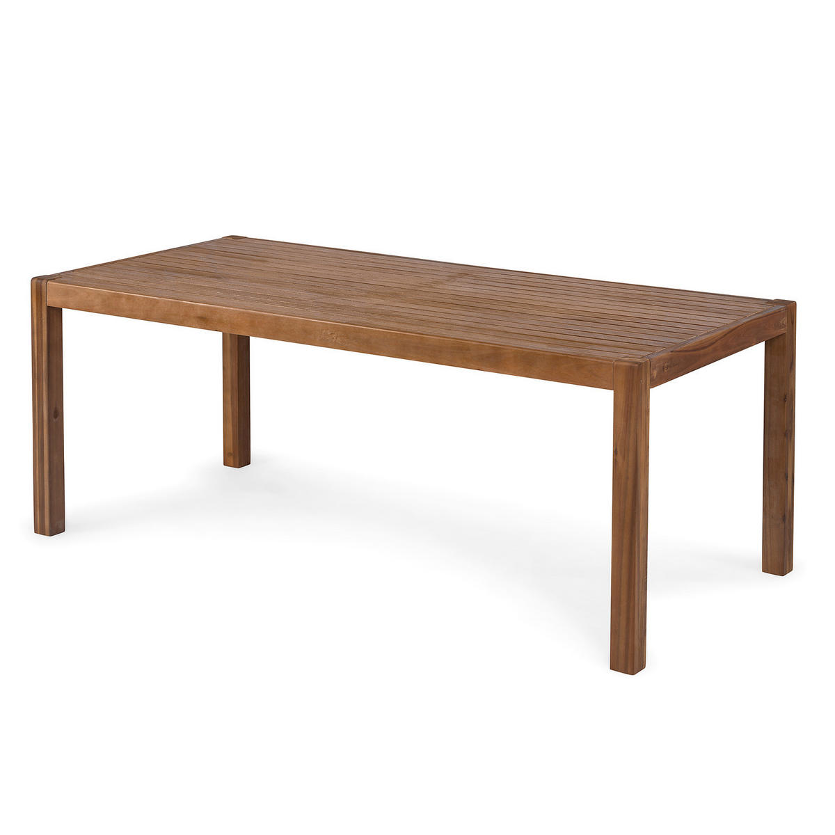 MASSIVER GARTENESSTISCH - Akazie massiv - Braun/Akaziefarben, Holz (85/180/72cm) - home24
