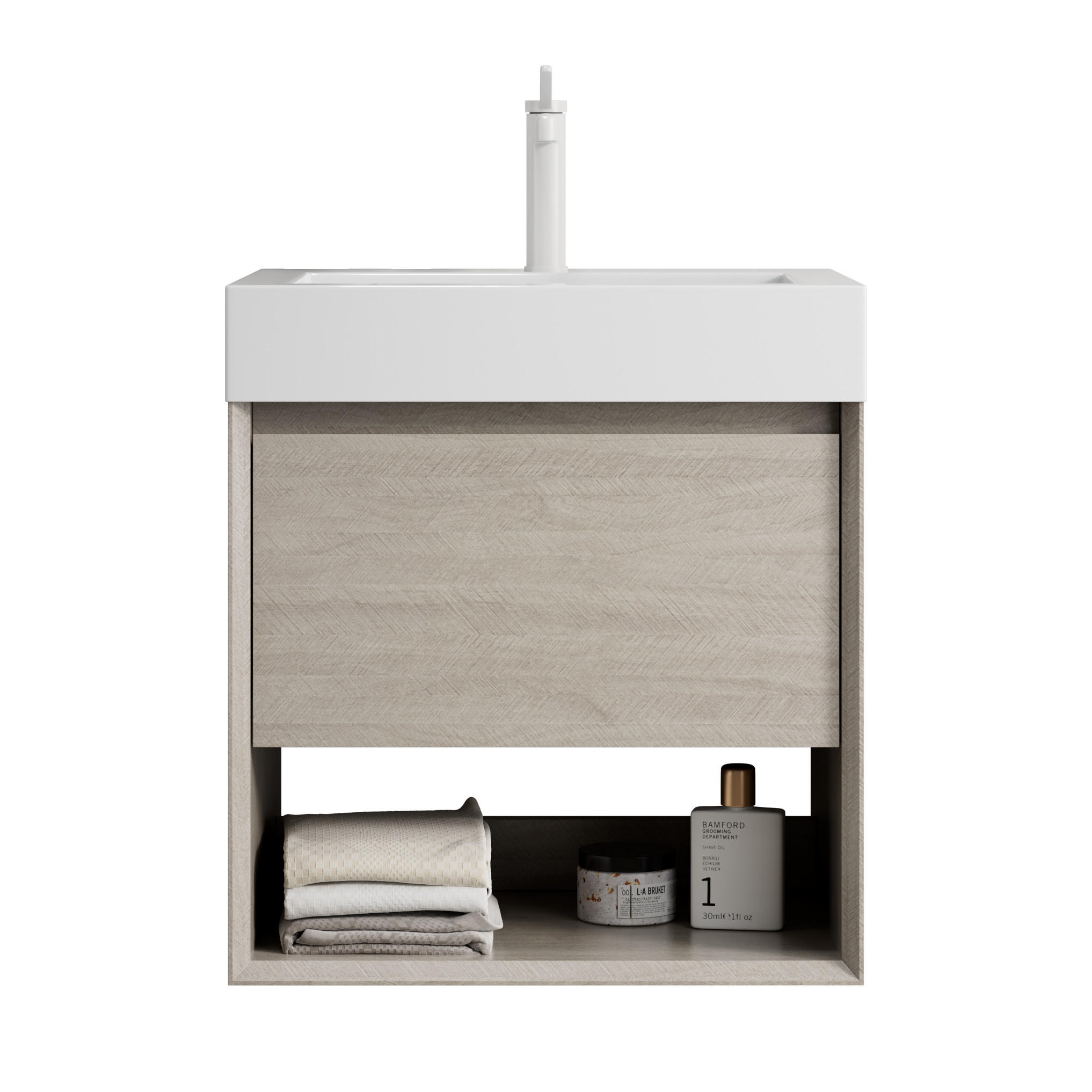 Pangivo Waschplatz Eiche Bianco 55x60x46 cm