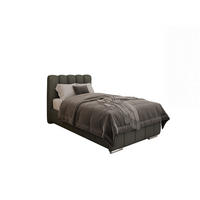 POLSTERBETT Zaira 90x200cm – Elegantes Polsterbett für modernen Wohnstil , ZONIERTE MULTI-TASCHEN-FEDERKERN (24cm), grau - Grau, Holz (90/200cm) - Panda Möbel