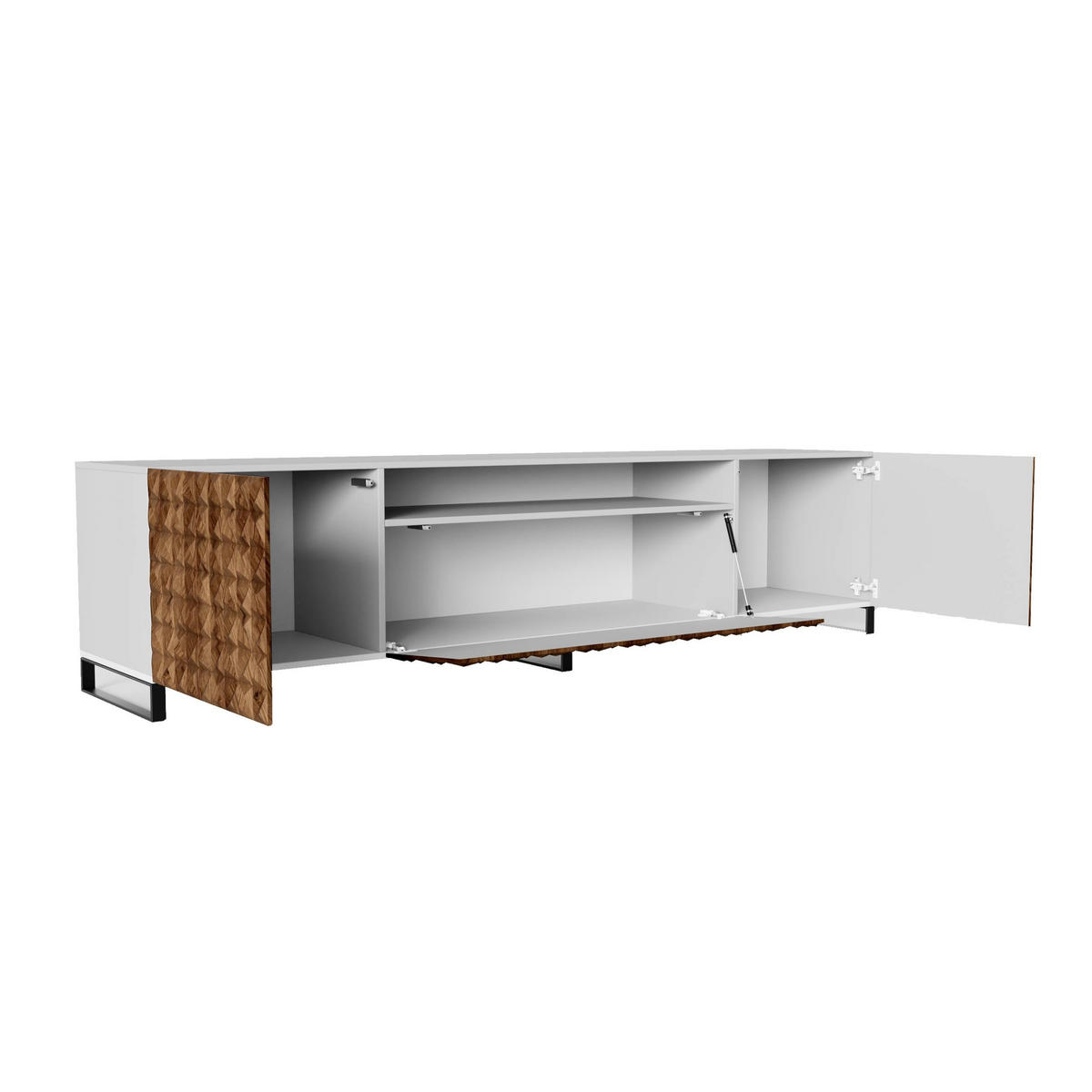 TV-SCHRANK CALI - Wildeiche/Weiß, Holzwerkstoff (200/53/41cm) - Meblini