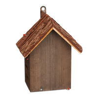 MARIENKÄFERHAUS - Braun, Holz (18/22/12cm) - Relaxdays