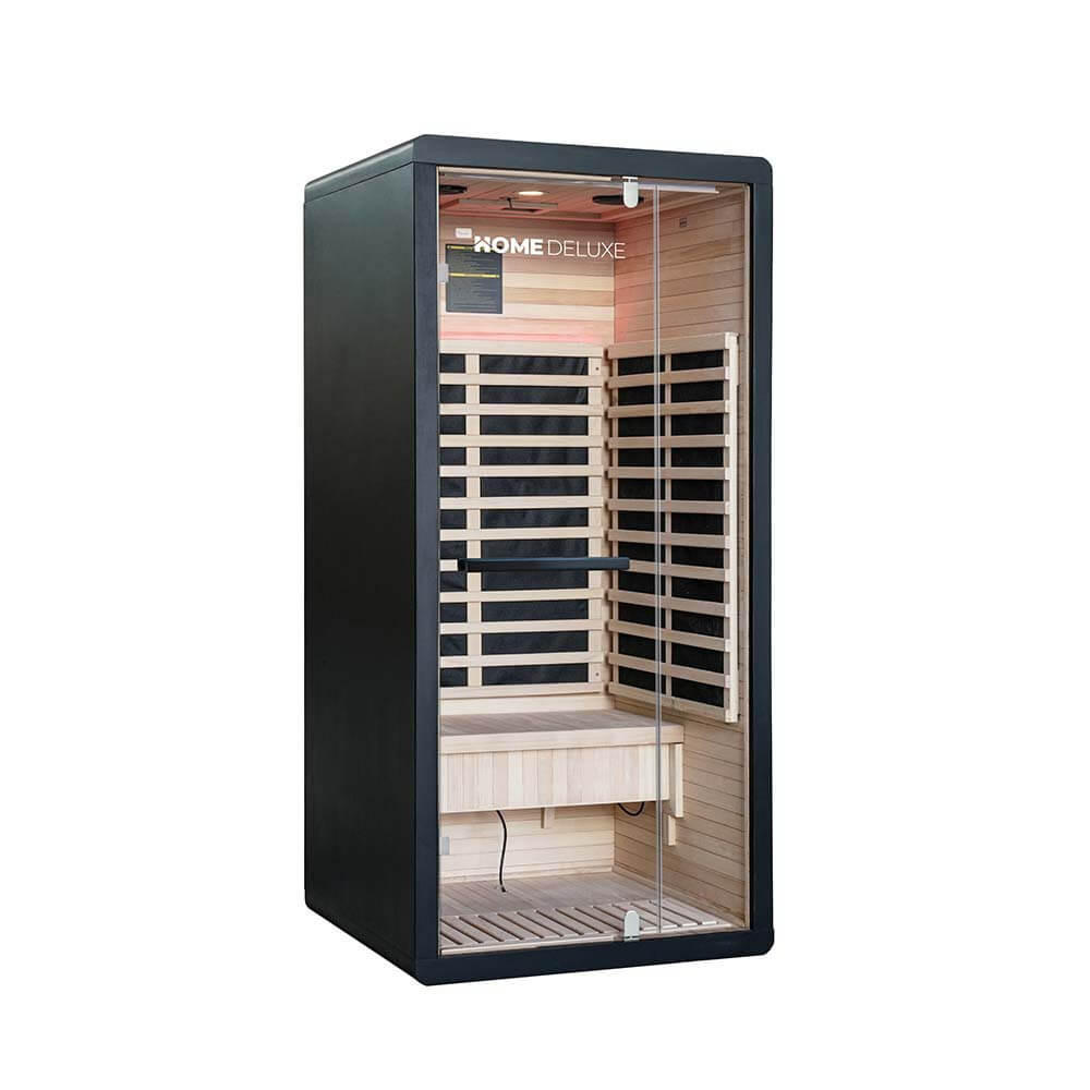 INFRAROTKABINE NERO S - Schwarz - Schwarz, Holz (90/190/90cm)
