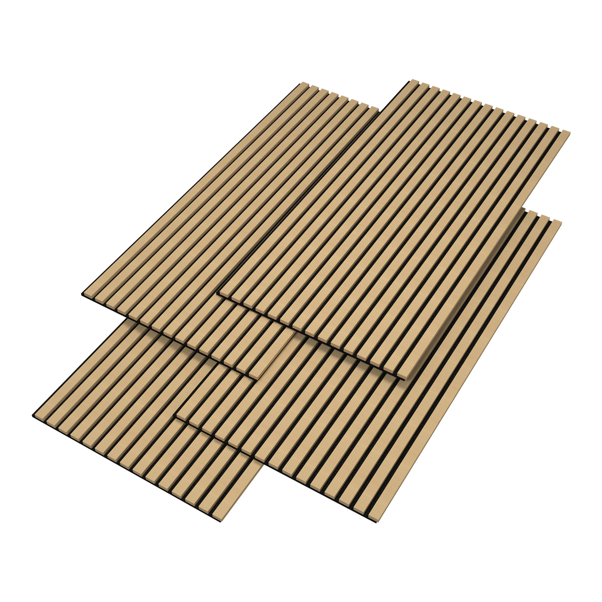 AKUSTIK WANDPANEEL-SET Vang 4-TLG. III. - Eiche Artisan, Holzwerkstoff/Kunststoff (60/120/2.1cm) - NEU.HOLZ