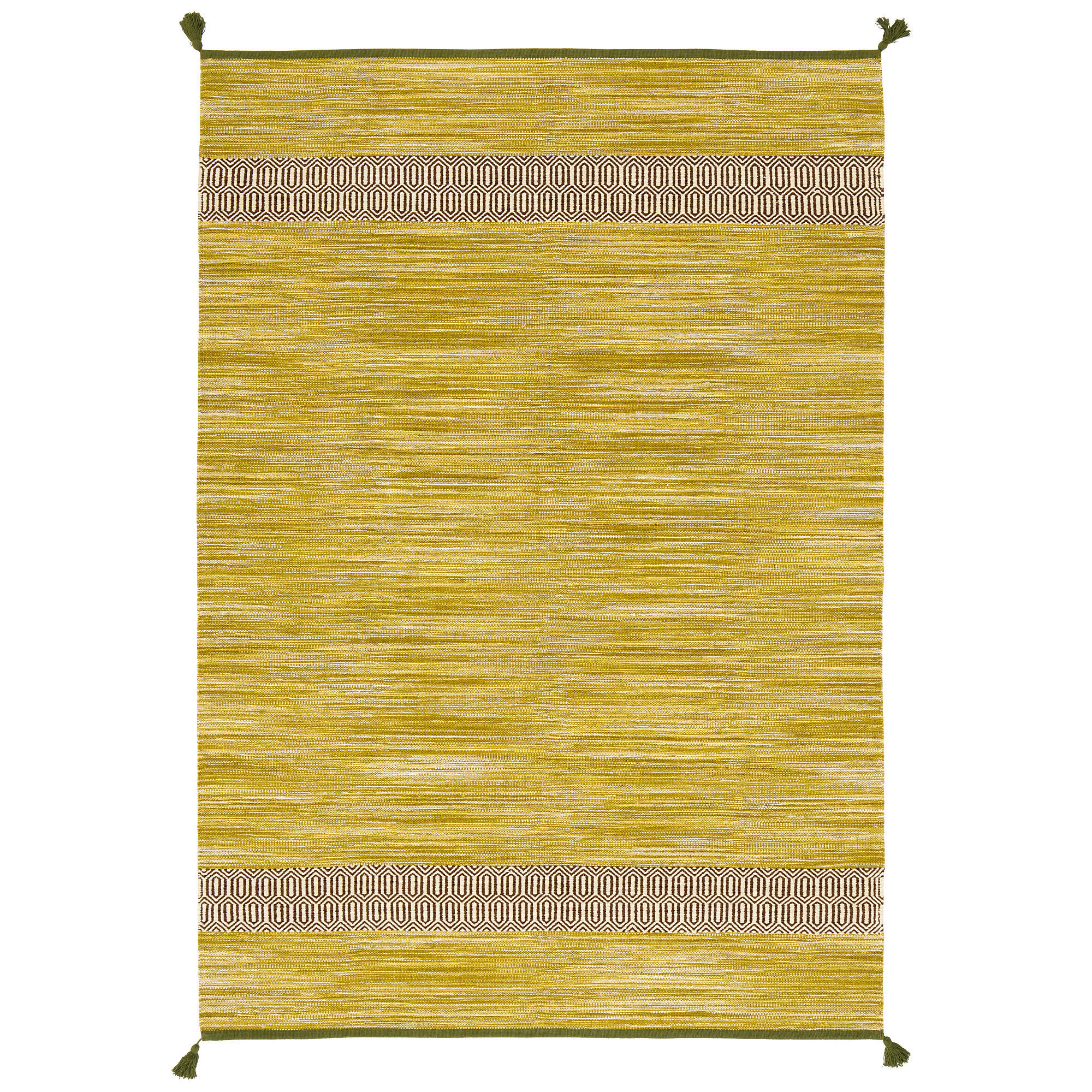 NATUR BAUMWOLLE TEPPICH KELIM TOSKANA - Grün, Textil (200/300cm) - Pergamon