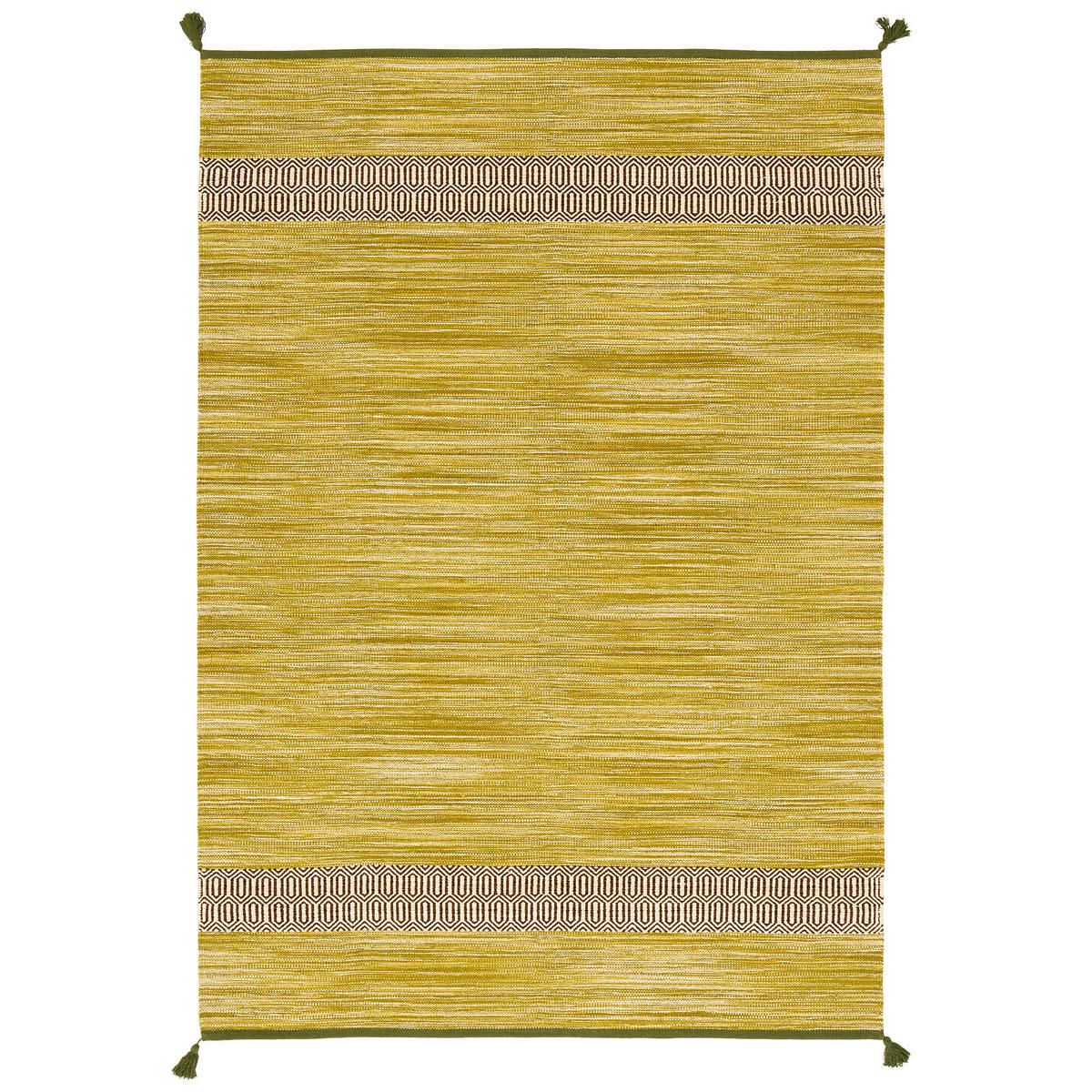 NATUR BAUMWOLLE TEPPICH KELIM TOSKANA - Grün, Textil (170/240cm) - Pergamon
