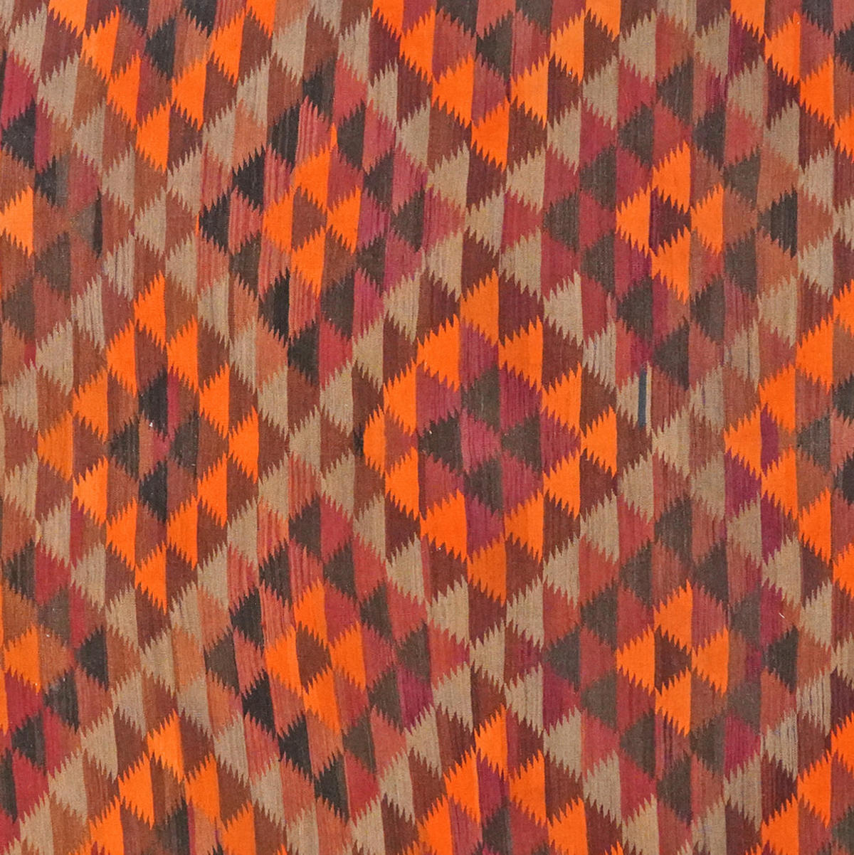 KELIM-TEPPICH handgewebt Kordi Orange 378/208 cm Schurwolle - Orange, Textil (208/378cm) - Looma