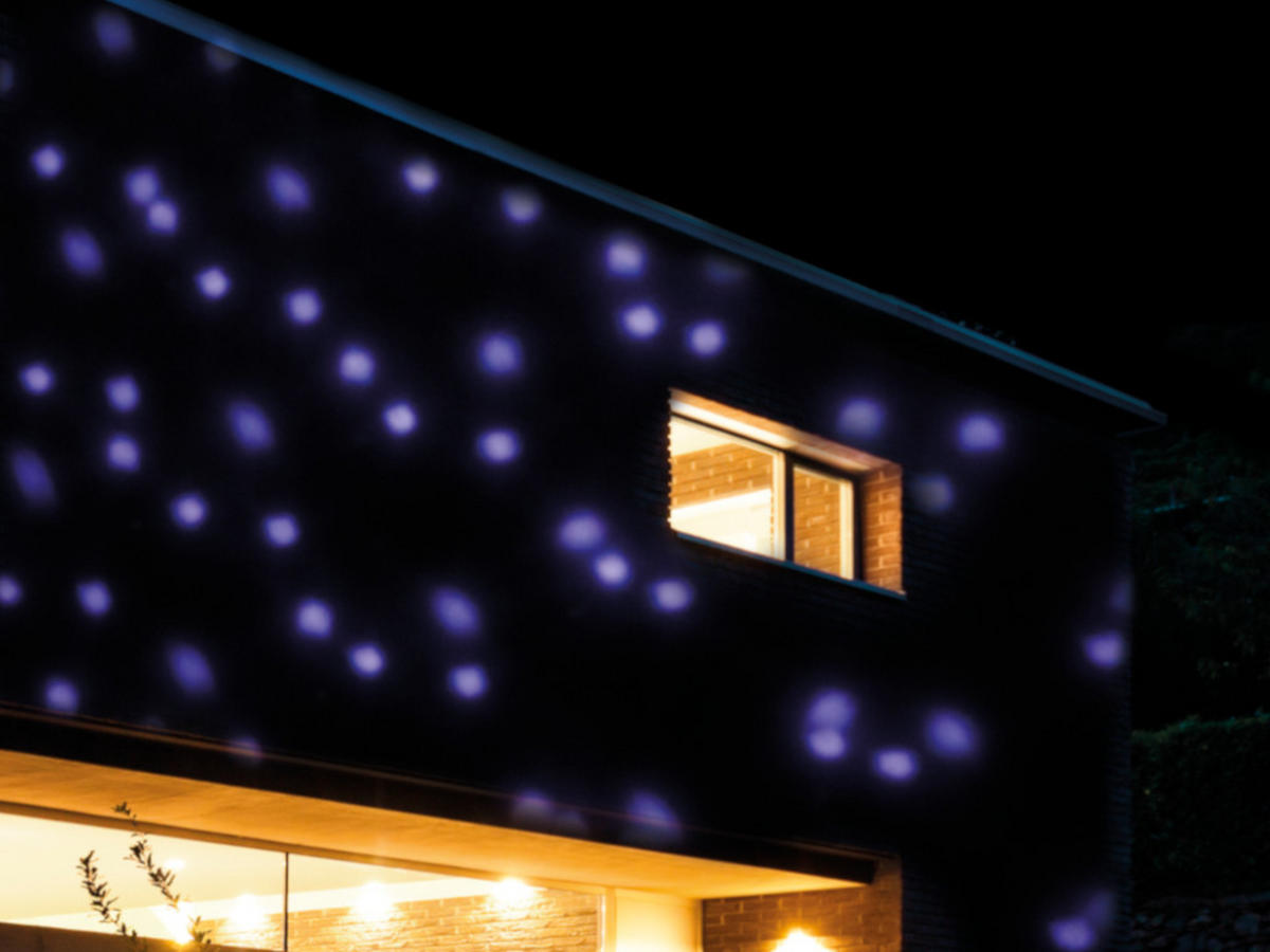 LED-WEIHNACHTSPROJEKTOR SCHNEEKUGELN - für innen und außen - Weiß, Kunststoff (20/20/30cm) - LAALU