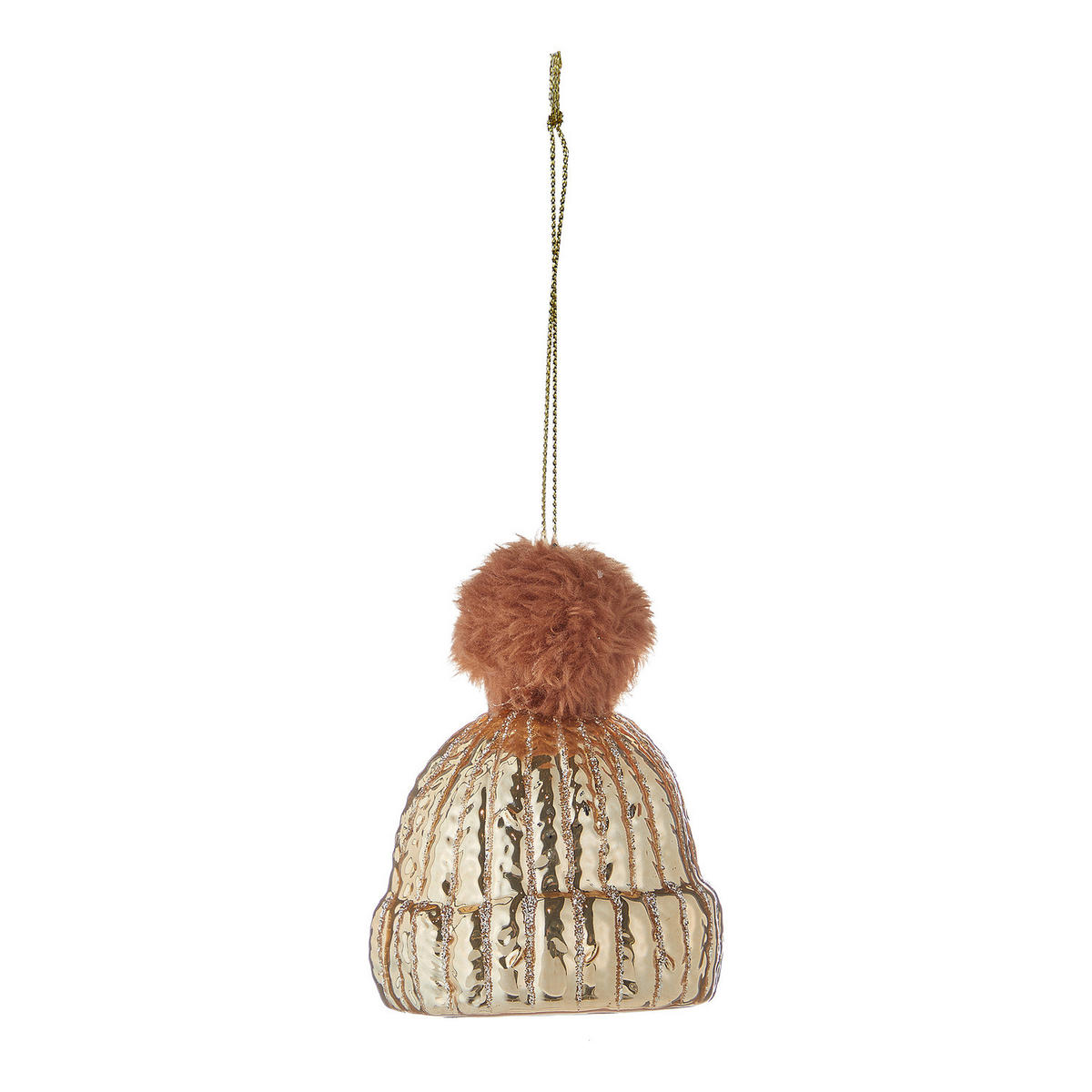 BAUMANHÄNGER Hang On Pudelmütze - Braun, Glas (6/8/6cm) - Butlers