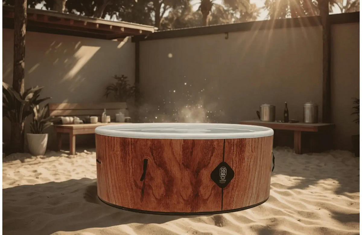 POOL Bora Bora – 180 cm Durchmesser – 1200 Liter – Holzoptik - Braun, Kunststoff (180/70/70cm) - COCO SPA