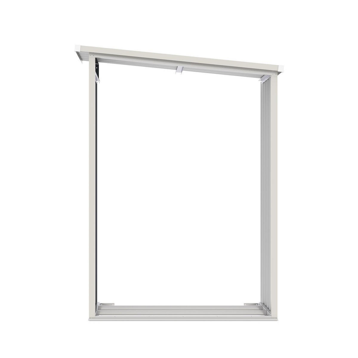 HOLZUNTERSTAND für Metall Geräteschuppen M rechts - Dunkelgrau, Metall (65/171/130cm) - Juskys